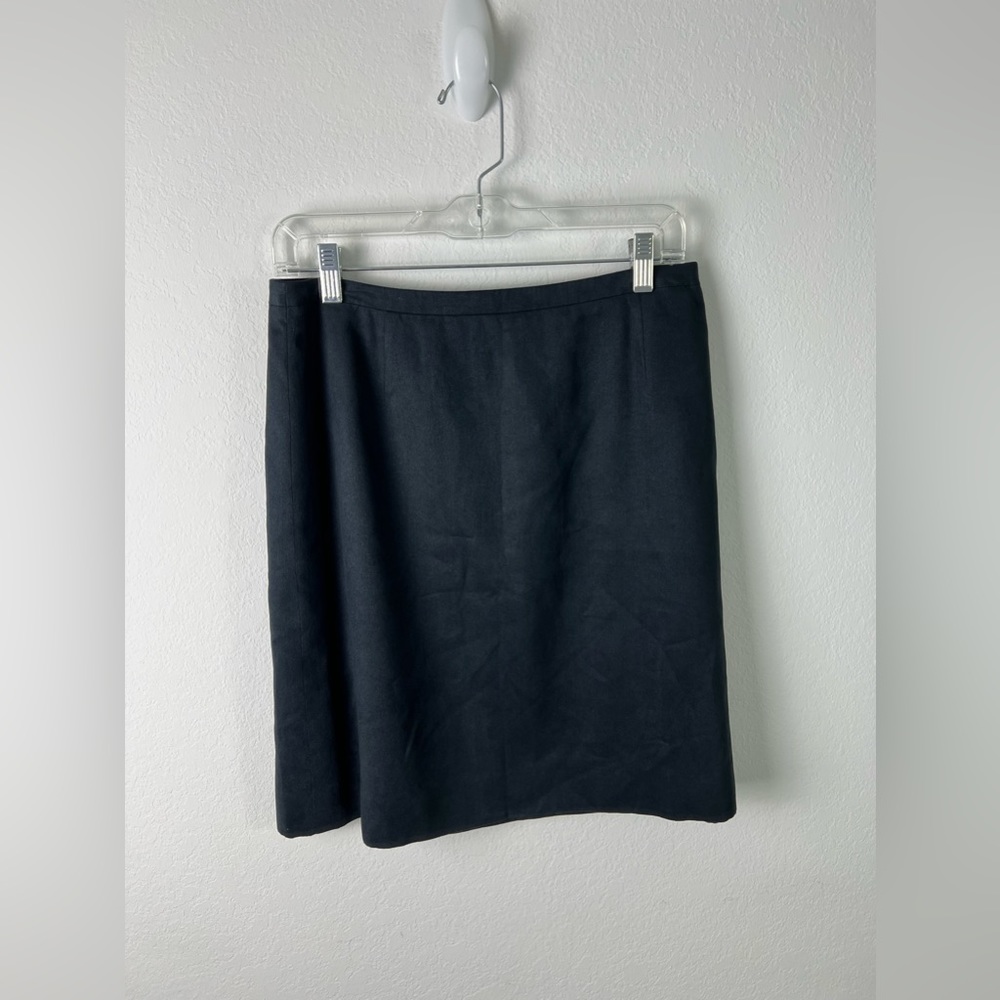Daniel Hechter Faux Blue Suede Fall Office Evening A-line Skirt